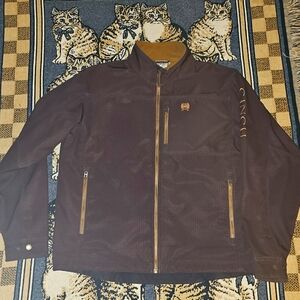 Cinch mens full zip jacket fleece lined pockets dark-brown concealed-carry 😶‍🌫